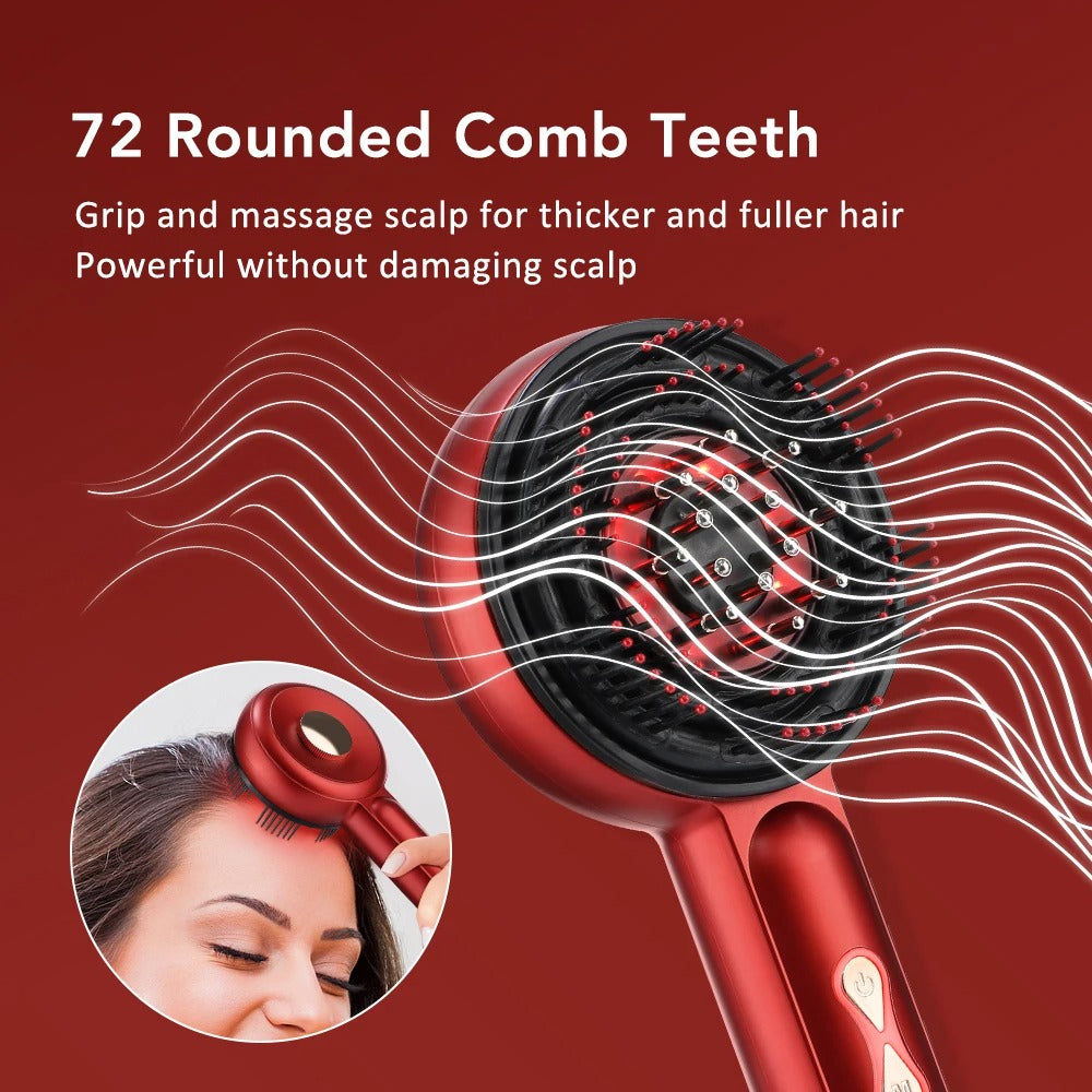 Electric EMS Red Light Therapy Massage Comb